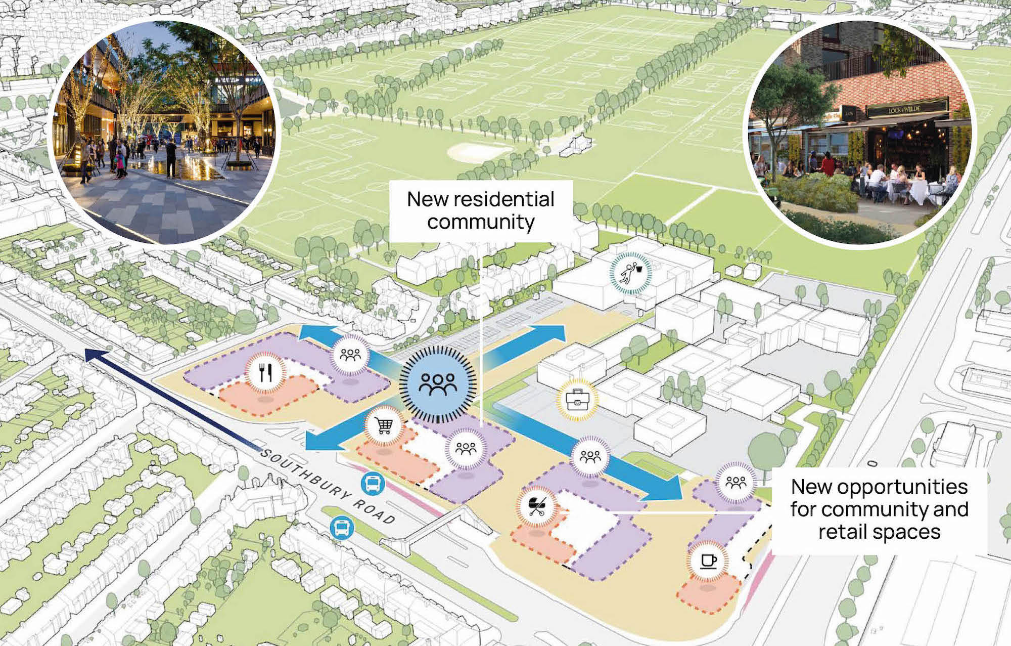 Activating Southbury Road and delivering new community uses